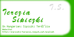terezia sipiczki business card